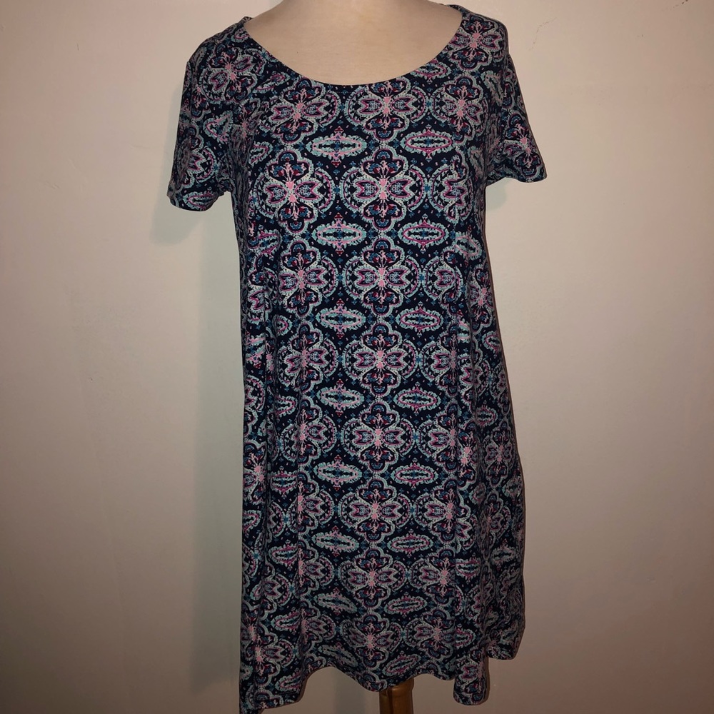 Pink Rose T-Shirt Dress